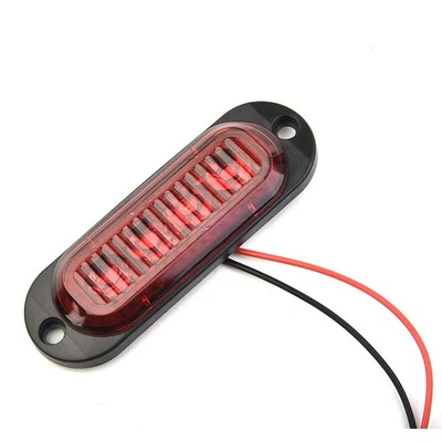 2pcs Side Marker Clearance Trailer Truck RV LED Light Lamp Red Waterproof 12 24V - Image 1 of 4