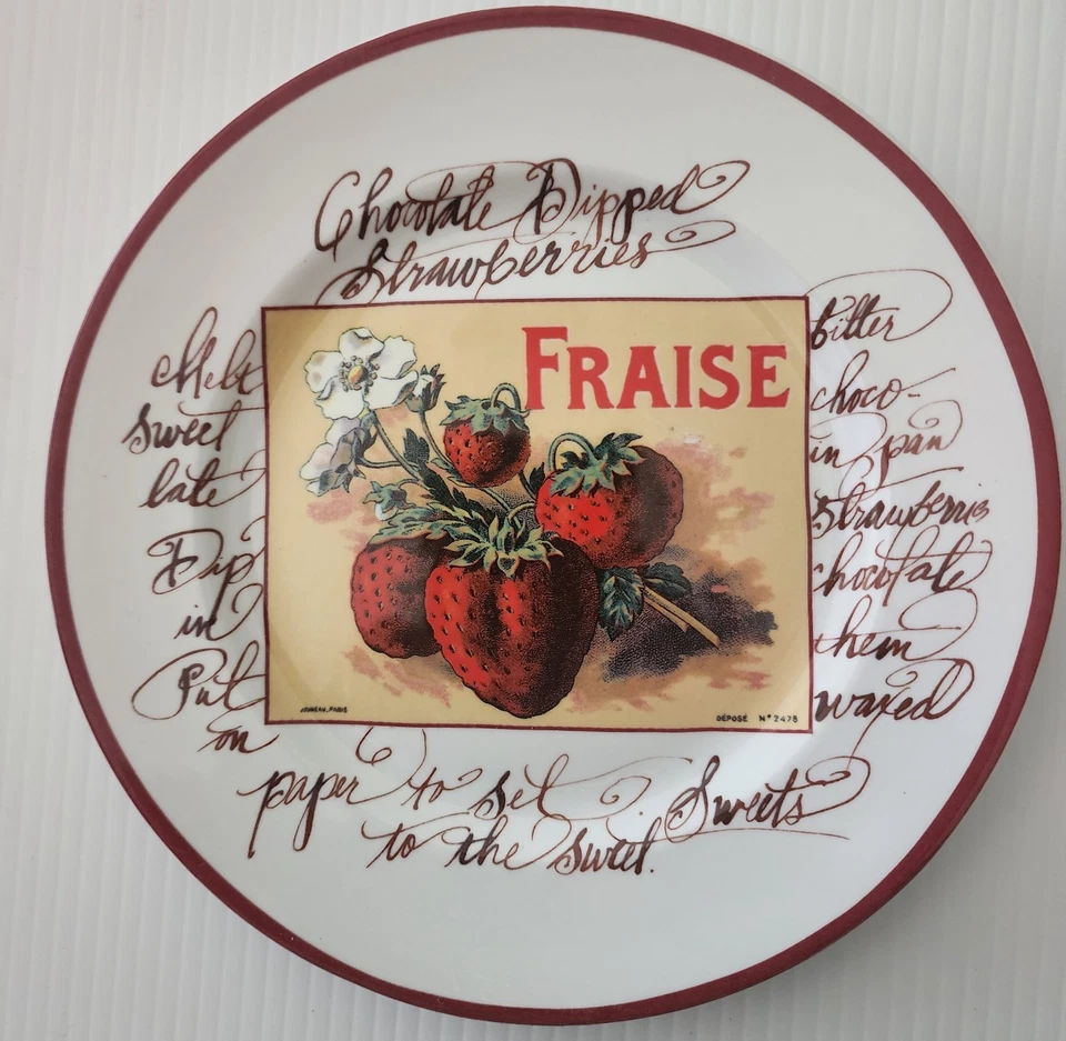 Williams Sonoma 6 Platos de Frutas Mercado de Cosecha Rosanna Ensalada Postre Hecho en Italia Foto 1 de 4