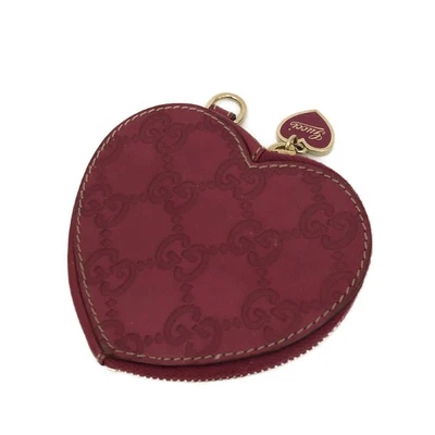 Cartera monedero de cuero corazón logotipo EGA GUCCI Ssima GG rosa/9BL0035 Foto 1 de 4