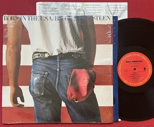 BRUCE SPRINGSTEEN~BORN IN THE USA LP (1984)ORIG PRESS SHRINK INNER & LYRIC SHEET - Picture 1 of 3