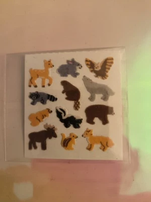Sticker Aufkleber Sandylion Waldtiere Mini Fuzzy Vintage 90er Neu aus USA - Bild 1 von 2
