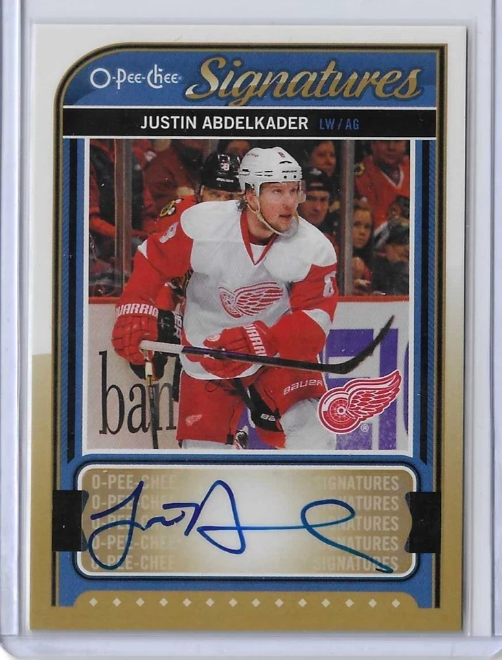 2014-15 O-Pee-Chee Signatures Justin Abdelkader #S-JA – Detroit Red Wings - Image 1 of 1