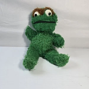 Vintage Knickerbocker Sesamstraße Oscar The Grouch Puppe Plüsch 10 Zoll Muppets - Bild 1 von 4