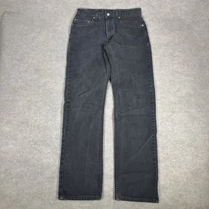 Vintage Levis 505 Jeans 31x34 (Tag 33x34) Straight Leg Black Denim Made In USA - Picture 1 of 14