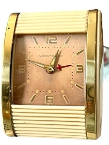 Westclox | Bakelite Clock | Travel Alarm | Art Deco | Tambour Front | Parts Only - Picture 1 of 17