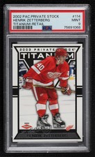 2002-03 Pacific Private Stock Titanium Retail Henrik Zetterberg PSA 9 Rookie RC
