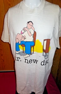 Y8 Vtg 90s graphic t shirt Ms New Dad Father Jim Benton happy baby tee XL - Picture 1 of 4