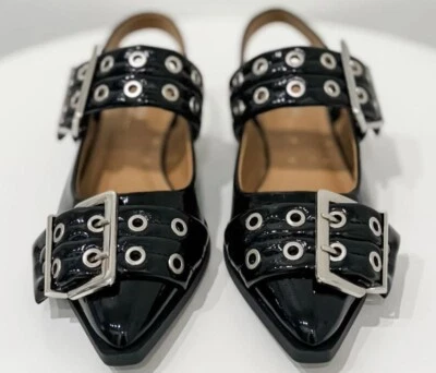 Zapatos planos Qupid Grillo charol negro Foto 1 de 4