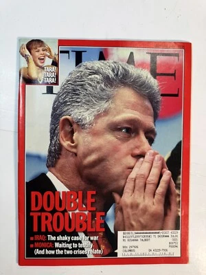 TIME MAGAZINE 1998 MARCH 2 BILL CLINTON TARA LIPINSKI CLONING ANTHRAX SCARE - Image 1 of 2