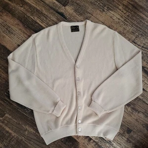 Vintage The Fox Sweater JC Penney Grandpa Grunge Acrylic Cardigan Mens Sz XL - Picture 1 of 10