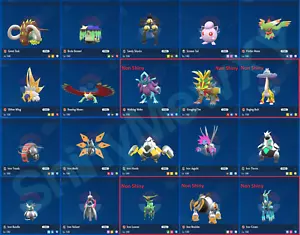 Cualquier Brillante** 6IV Nivel 100 XXL* EV Entrenado Paradoja Pokemon Escarlata/Violeta Hogar - Imagen 1 de 25