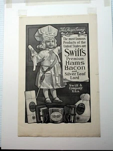 Vintage 1904 THE PRIZE ESSAY Swift's Premium Hams~Bacon~Silver Leaf Lard cook - Bild 1 von 2
