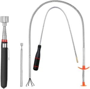 4er Pack Teleskop Magnet Pick-Up Werkzeug Set - Retrieving Pickup Werkzeuge, ausziehbar - Bild 1 von 12