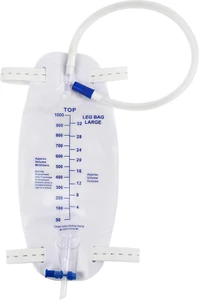 Paquete de 3 bolsas de drenaje urinario con catéter de fácil toque, 1000 ml, válvula antirreflujo - Imagen 1 de 12