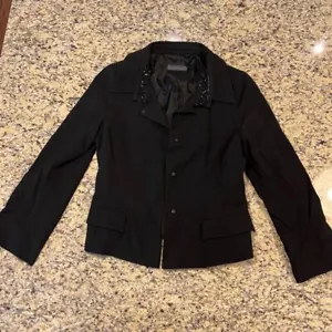 EUC Wool Blend Alberta Ferretti Embellished Blazer - Picture 1 of 5