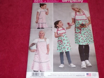 🌷 SIMPLICITY #8815 - SUPER CUTE GRANDMA - NANA & ME APRON PATTERN  SM-LG FF - Image 1 of 2