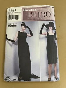 Simplicity 9241 UNCUT Sewing Pattern, Audrey Hepburn Style Dress, Size 12-18 - Picture 1 of 2