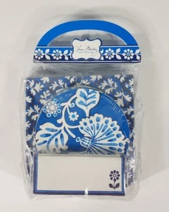 NIP Vera Bradley blue white Blue Lagoon Happy Hour Set coasters napkins #11294 - Picture 1 of 8
