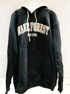 Wake Forest Demon Deacons NCAA Black Embroidered Hooded Sweatshirt, XL - Picture 1 of 4