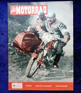 Das Motorrad 13/1955, Test AJS mit Seitenwagen, GP Deutschland, Werbung BMW R 26 - Bild 1 von 5