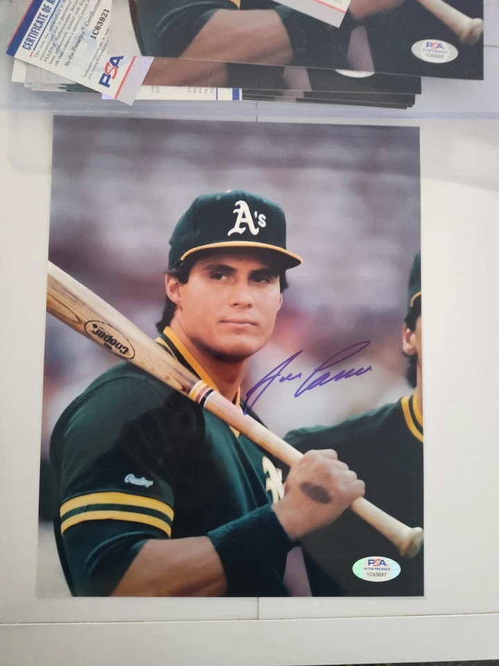 Jose Canseco Signed Auto 8x10 Photo PSA/DNA COA Oakland A’s Signed In Presence - Image 1 of 1