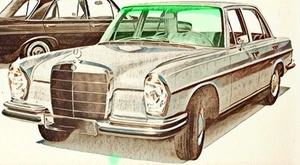AUSVERKAUFT: Mercedes S-Klasse W108 W109 66-73 Windschutzscheibe Parabrisa gr/Gr - Bild 1 von 2