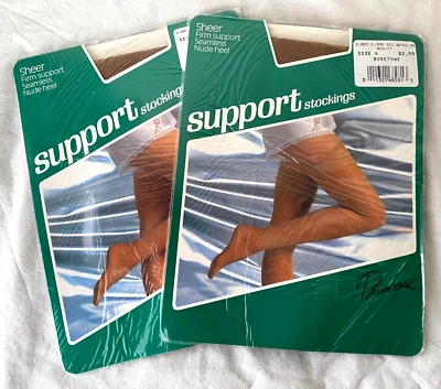 DE COLECCIÓN 2PR..PRIMROSE..ROSETONA..ALTO EL MUSLO..SOPORTE..MEDIAS (11-11,5 LARGO)..NUEVO EN PAQUETE Foto 1 de 3