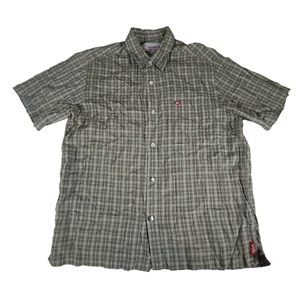 Camisa Quiksilver para Hombre Mediana Botones Verde Mangas Cortas Cuello Tencel - Imagen 1 de 12