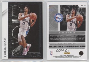 2021-22 Panini Noir Association Edition /99 Tyrese Maxey #19
