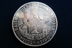Germany 10 Mark Silver Coin Germany 1990 Kaiser Barbarossa Silver Coin - Picture 1 of 9