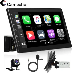 10.1 Zoll 1DIN Autoradio mit Apple Carplay Bluetooth USB FM MP5 TF AUX + Kamera - Bild 1 von 11