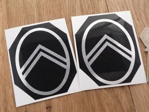 "Pegatinas de coche clásico de 3" de papel de aluminio negro y espejado Chevron para coche clásico" saxo de carreras rally - Imagen 1 de 1
