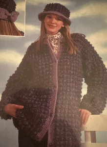~Crochet-Light And Lofty Coat And Hat -Pattern Only~ - Picture 1 of 3