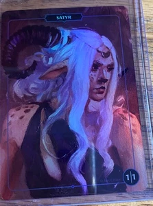 Satyr 1/1 Aaron Miller Collector Tokens Foil Card Trading Card - Picture 1 of 2