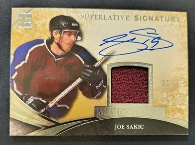 2015 ITG Superlative Signature Memorabilia  Joe Sakic SSM-JS1 /20 Game Used Auto - Image 1 of 3