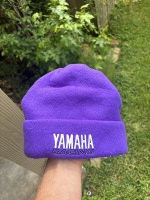 Vintage 90s NOS NEW Yamaha Racing Snowmobile Dirt Bike Winter Fleece Beanie Cap - Image 1 of 4