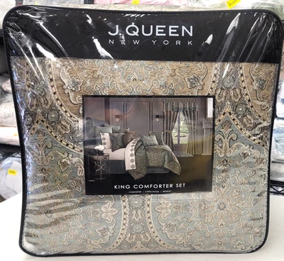 J Queen New York Dorset 4-Pc. KING Comforter Set Spa - Image 1 of 4