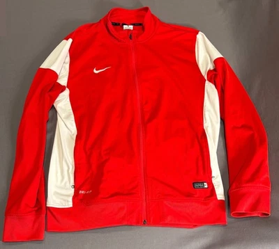 Nike Dri Fit Mujer Chaqueta de Pista Cremallera Completa Azul Talla XL Rojo Blanco Foto 1 de 4