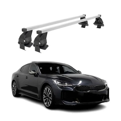 Barras transversales de techo lisas portaequipajes para Kia Stinger 2018-2023 gris 2 piezas Foto 1 de 4