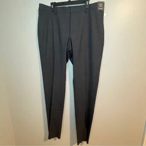 Nordstrom Men's Tech-Smart Dark Gray Dress Pants Wool Linen Blend - Picture 1 of 9