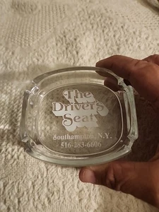 The Driver's Seat Southampton NY Advertising Glass Ashtray - Picture 1 of 3