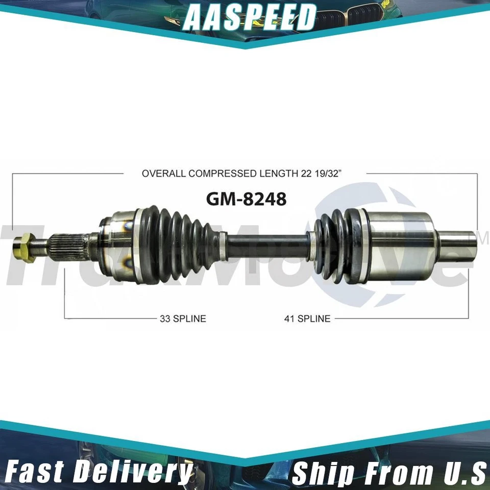 Para Cadillac DeVille 2004 2005 conjunto CV delantero izquierdo eje CV TrakMotive Foto 1 de 1