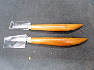 2 KST Solingen Detail Carning Knives - Wood Handles - Germany - Picture 1 of 6