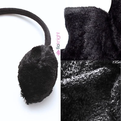 Poodle Faux Imitation Fur Fabric- Black Q1260 BK By Tia Knight - Image 1 of 4