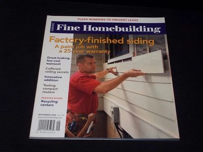 2008 AUGUST FINE HOMEBUILDING MAGAZINE - FACTORY SIDING COVER - E 4007 - Image 1 of 2