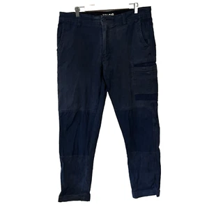 FXD W:36 Work Pants Men's Size 36 Zip Fly Navy Blue Cargo Carpenter Tradie - Picture 1 of 9