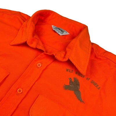 VTG Five Brother Men's Hunting L/S Button Shirt Safety Orange • USA • 2XL | 18 - Image 1 of 4