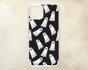 Funda Teléfono Halloween Patrón Fantasma Blanca Negra iPhone Samsung Motorola - Imagen 1 de 1