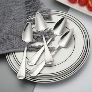 Stainless Steel Spoons Long Handle Grapefruit Spoon With Serrated Edge'