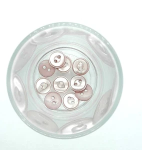 10 Piece Shirt Blouses Buttons 2-Loch Lilac Purple Colour Tones Düğmeler Кнопки - Picture 1 of 8